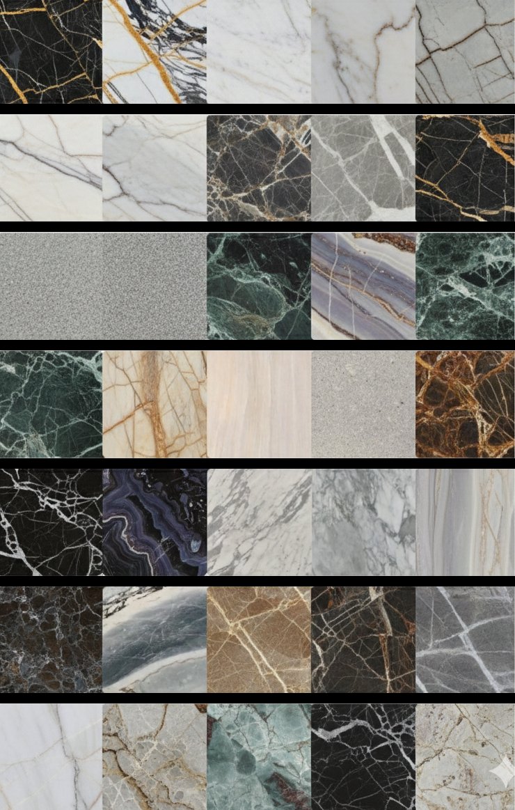Sintered Stones Series sample sheet